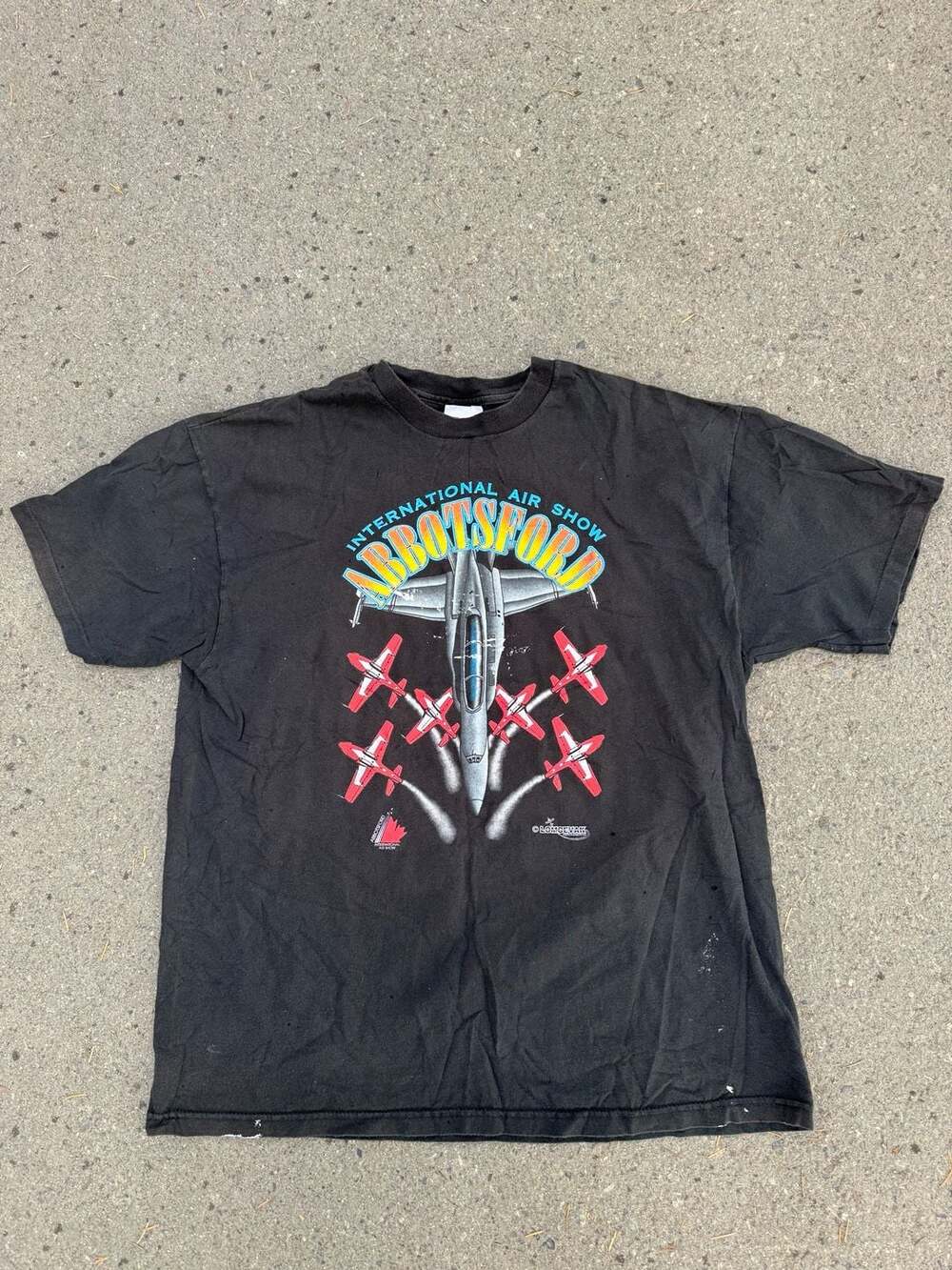 Vintage 90s Abbotsford International Air Show Fighter Jet Graphic T-Shirt